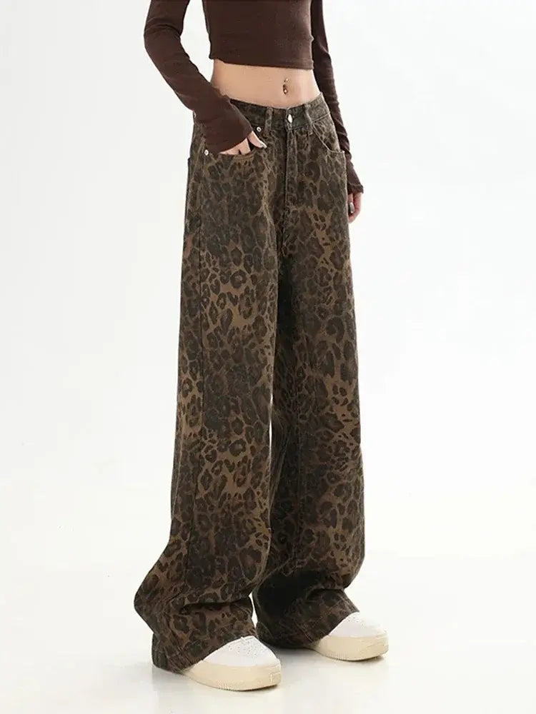Women's Vintage Leopard Jeans
