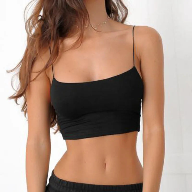 2024 New Fashion Women Sexy Crop Tops Solid Summer Camis Women Casual Tank Tops Vest Sleeveless Crop Tops blusas