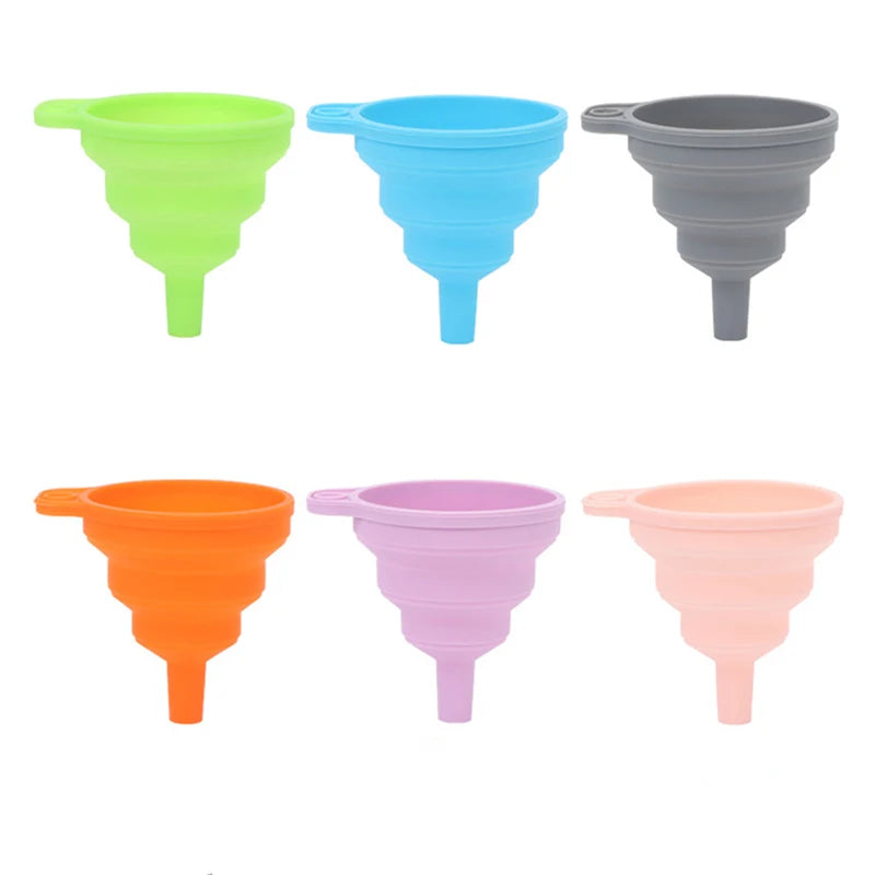 Fais Du Resuable Silicone Funnel Folding BBQ Portable Filter Multifunctional Oil Funnel Liquid Leak Dispensing Housewares Tools
