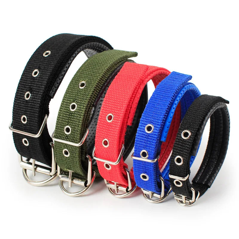 Pet Dog Colllar Soft Cotton Adjustable Collar For Dog Cat Accessories Small Large Dog Collars Golden Retriever Dulldog S-XL Size