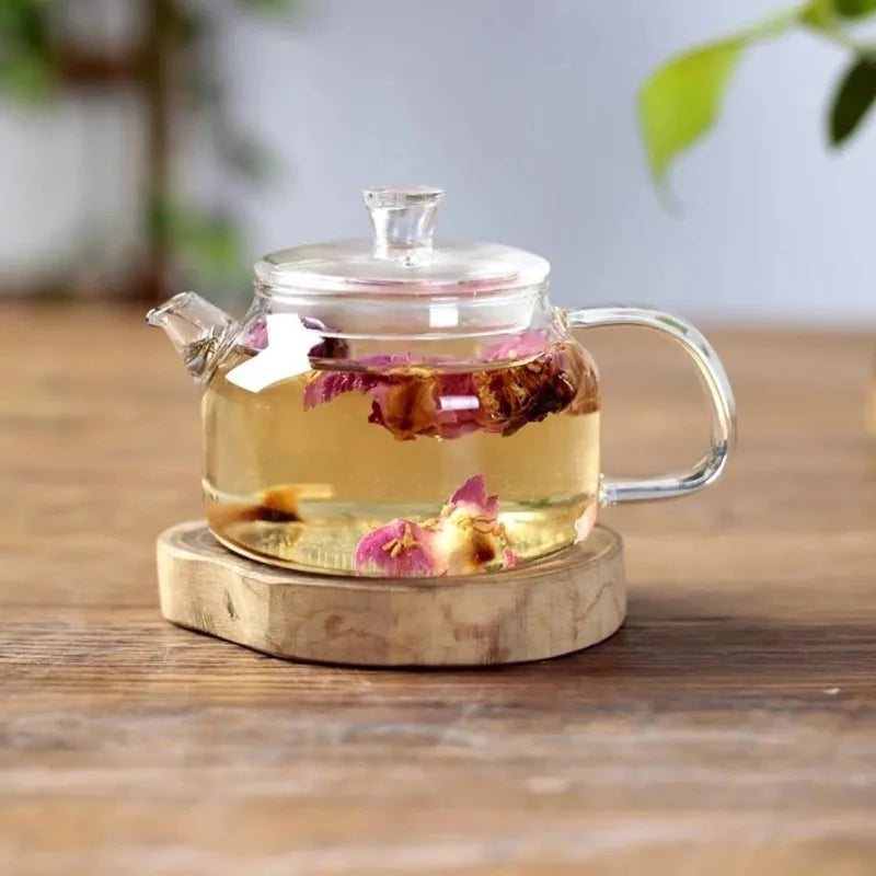 200ML Transparent Glass Teapot Water Jug Heat-Resistant Clear Kung Fu Tea Pot Decanter For Water For Lemonade Teaware Home Tool