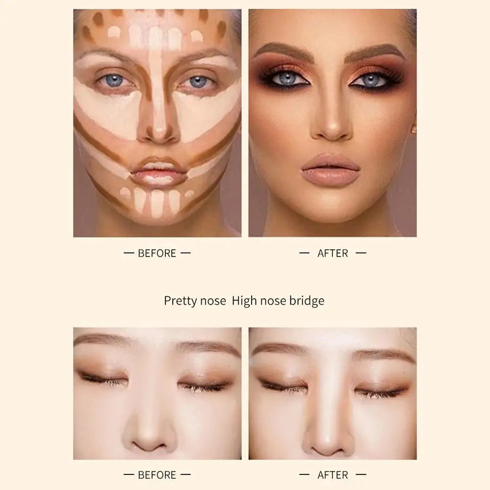 2 In1 Contouring Stick Double Headed Facial Highlighter And Contouring Stick Pen 3D Face Brightens & Shades Makeup Stick Long