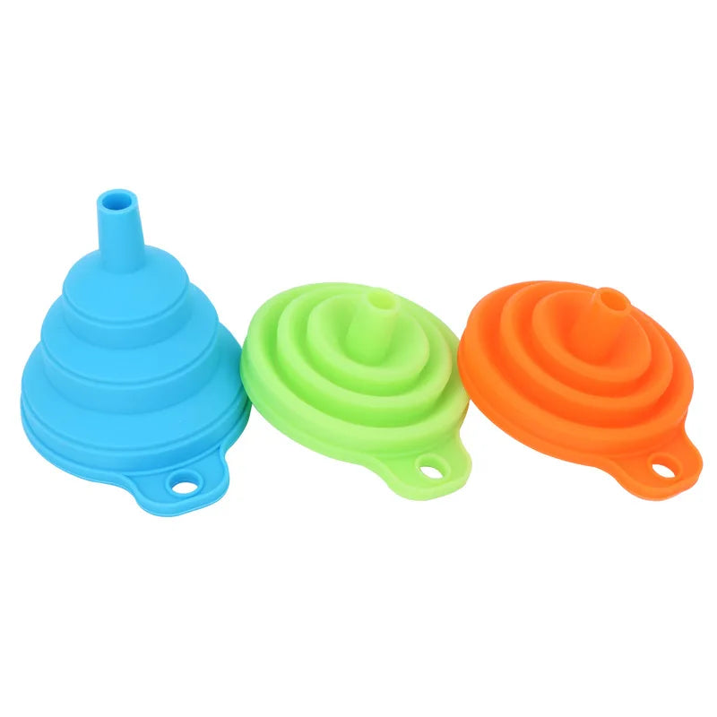 Fais Du Resuable Silicone Funnel Folding BBQ Portable Filter Multifunctional Oil Funnel Liquid Leak Dispensing Housewares Tools