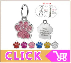 Bling Rhinestone Puppy Dog Collars Personalized Small Dogs Chihuahua Collar Custom Necklace Free Name Charms Pet Accessories