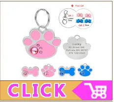 Bling Rhinestone Puppy Dog Collars Personalized Small Dogs Chihuahua Collar Custom Necklace Free Name Charms Pet Accessories