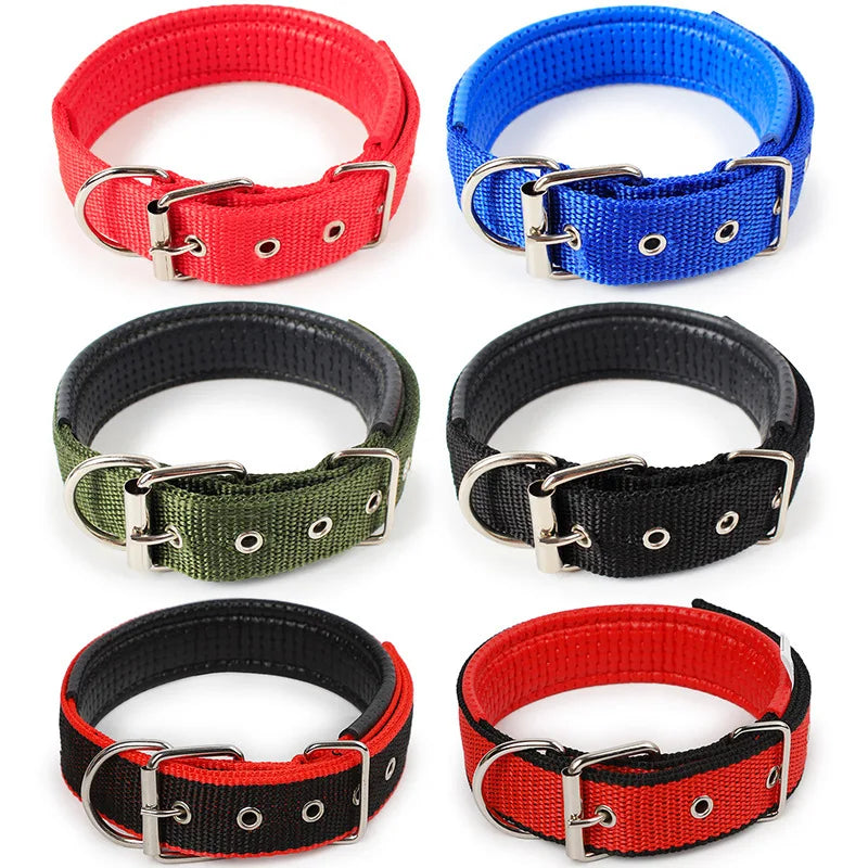Pet Dog Colllar Soft Cotton Adjustable Collar For Dog Cat Accessories Small Large Dog Collars Golden Retriever Dulldog S-XL Size