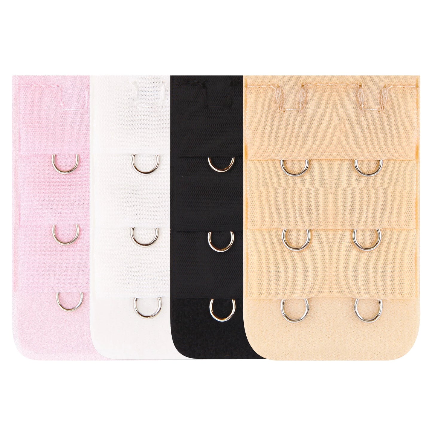 3-12Pcs Ladies Useful Bra black white Extenders Strap Extension 2/3/4 Hooks 3 Rows Adjustable Belt Buckle button accessories DIY