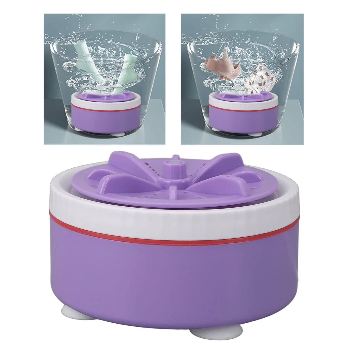 Mini Washing Machine 24W Mini Turbo Washing Machine Automatic Timed USB Powered Multifunction 5V 2A Speed Adjustable for Home