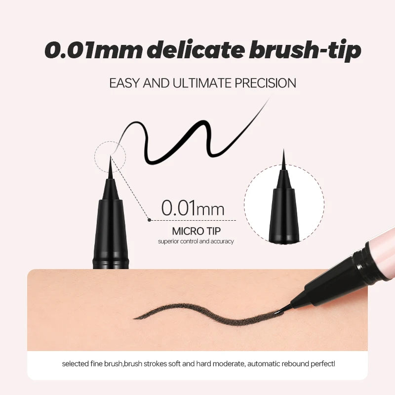 Waterproof Quick Dry Liquid Eyeliner Portable Ultra-fine Black Long Lasting Sweatproof Quick-drying Eyeliner Pencil Eyes Makeup
