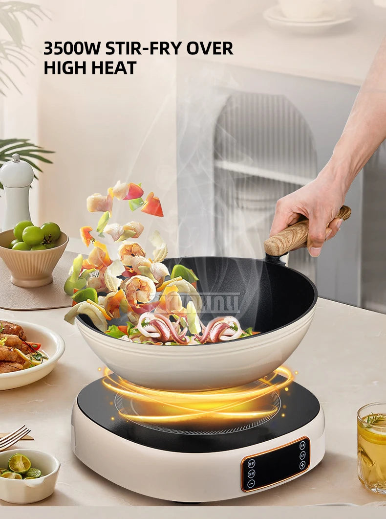 Smart Induction Cooker 3500W Electric Heating Furnace Water Boiler Cooking Plate Fogao