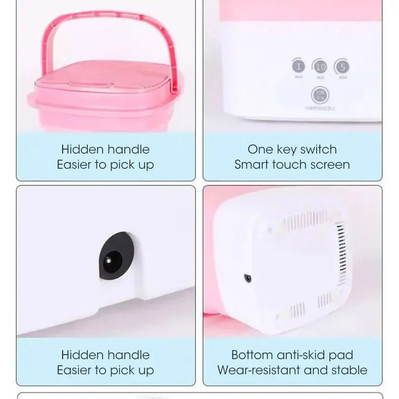 Folding Washing Machine For Clothes With Dryer Bucket Washing For Socks Underwear Mini Washing Machine With Drying Centrifuge
