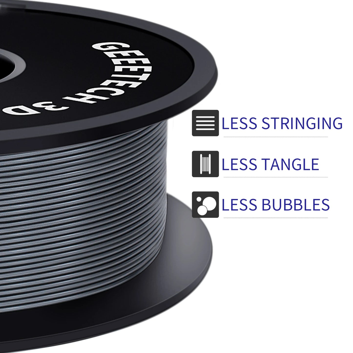 GEEETECH 1kg 1.75mm 1KG(2.2LBS) Pure PETG, 3D Printer Filament, Vacuum Packaging,Tangle-Free, 3d printing materials