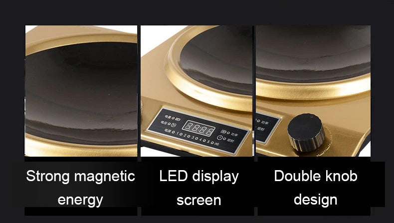DMWD Electric Induction Cooker Waterproof 3500W Concave Type Magnetic Hotpot Hob Burner Soup Stir-fry Cooking Stove Cooktop EU