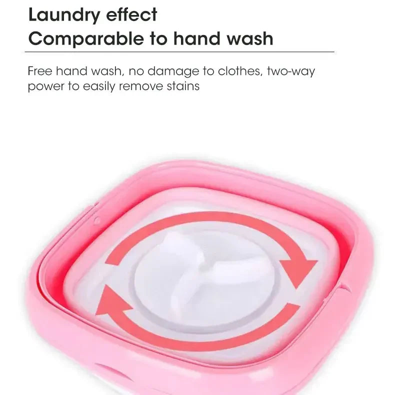 Folding Washing Machine For Clothes With Dryer Bucket Washing For Socks Underwear Mini Washing Machine With Drying Centrifuge