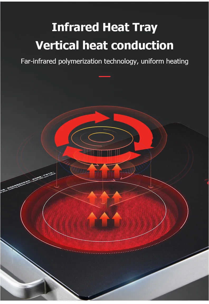 DMWD 110/220V 3500W Household Induction Cooker Electromagnetic Oven Waterproof Electric Stove Smart Touch Control Heating Plate