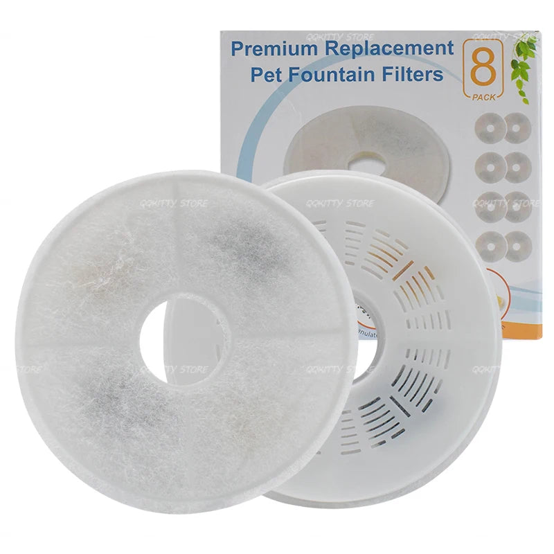 6/8PCS Activated Carbon Filter For Catit Automatic 15cm Pet Drinking Fountain Filter Kitten Water Drinking Fountain Pet Filter