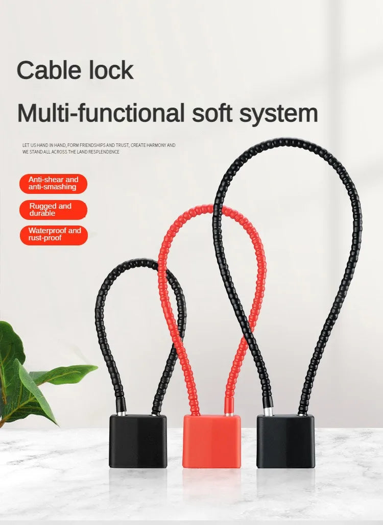 20/28/38cm Safety Anti-Theft Portable Hardened Outdoor Plastic Steel Cable Shot Padlock key Length Gun trigger Lock locker lcoks