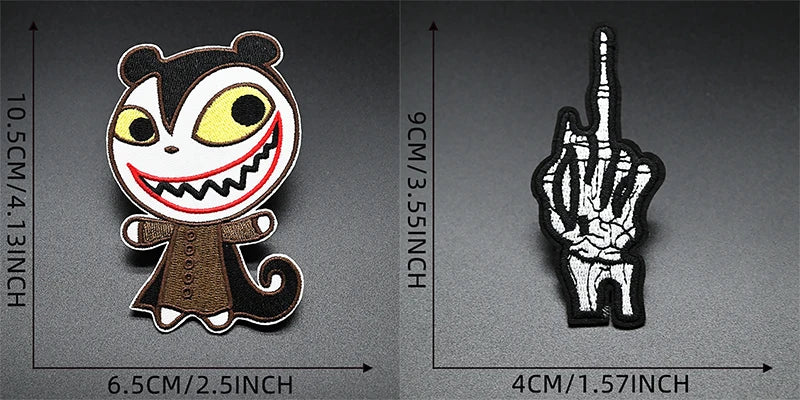 Halloween Iron-on Patch for Clothes Stickers Pumpkin Ghost Apple Devil Embroidery Backpack Jacket Horror Punk Patches Decorative