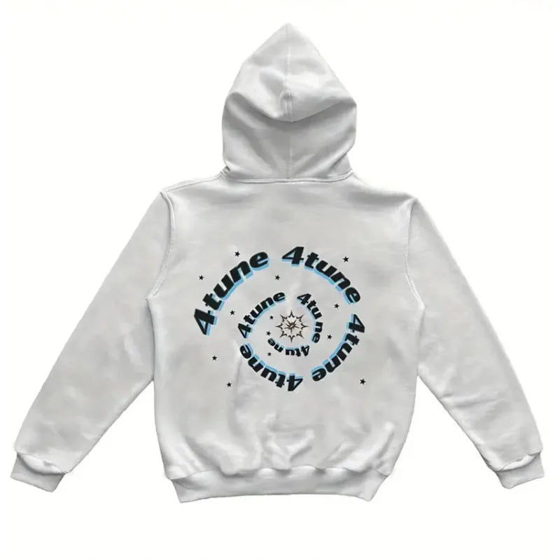 2023 Autumn and Winter Harajuku Hooded Coat Y2k Street Girl Boy Thicken Jacket Top Funny Star Pattern Pullover Hoodie
