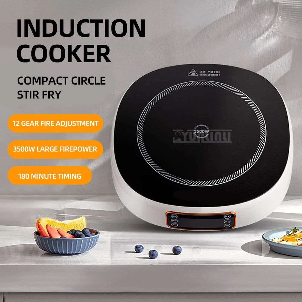 Smart Induction Cooker 3500W Electric Heating Furnace Water Boiler Cooking Plate Fogao