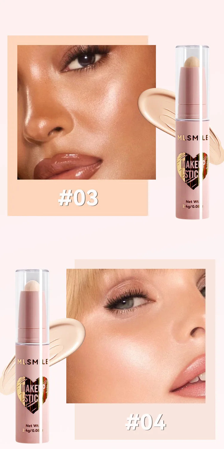 MLSMILE 8 Color High Gloss Pearl Contouring Stick Face Brightening Sleeper Silkworm Pen three-dimensional Face contour Shadow