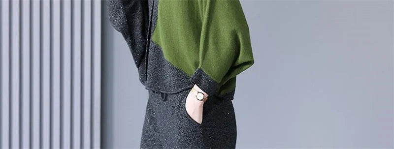 Self Made Knitted Two-piece Set for Women's 2024 Spring Clothing Set Socialite Temperament Wide Leg Pants Sweater Set Commuting