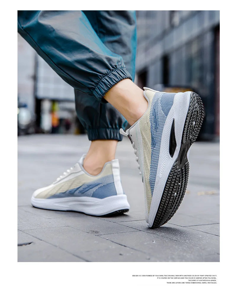 2024 new Men's sneakers Summer men's shoes breathable lace-up lightweight running shoes