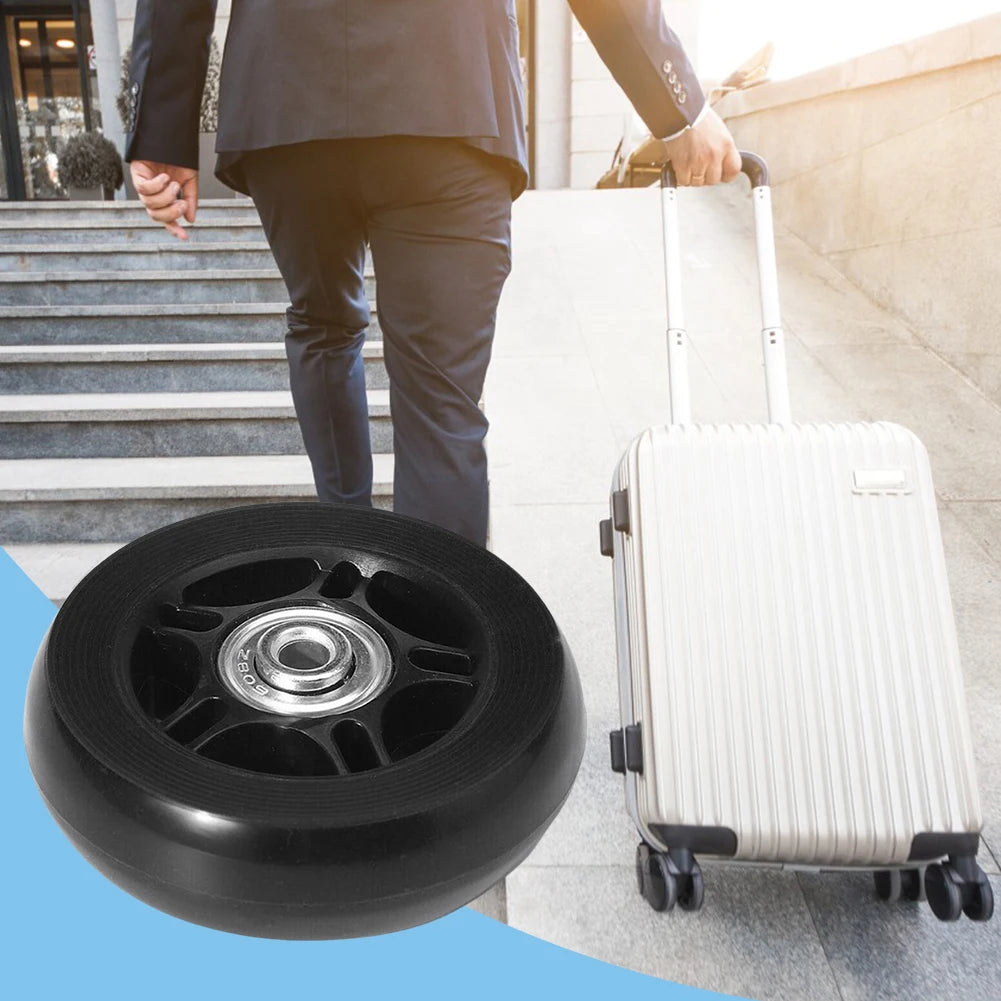 2/4PCS Luggage Wheels 40/50/60mm Rubber Casters Mute Trolley Case Wheels Replacement Axles Suitcase Wheel Parts For Furniture