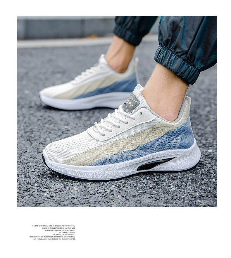 2024 new Men's sneakers Summer men's shoes breathable lace-up lightweight running shoes