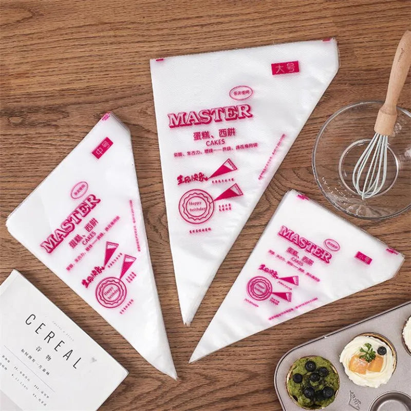 10Pcs Disposable Pastry Piping Bags Cake Decoration Kitchen Icing Nozzle Food Cup Baking Tools For