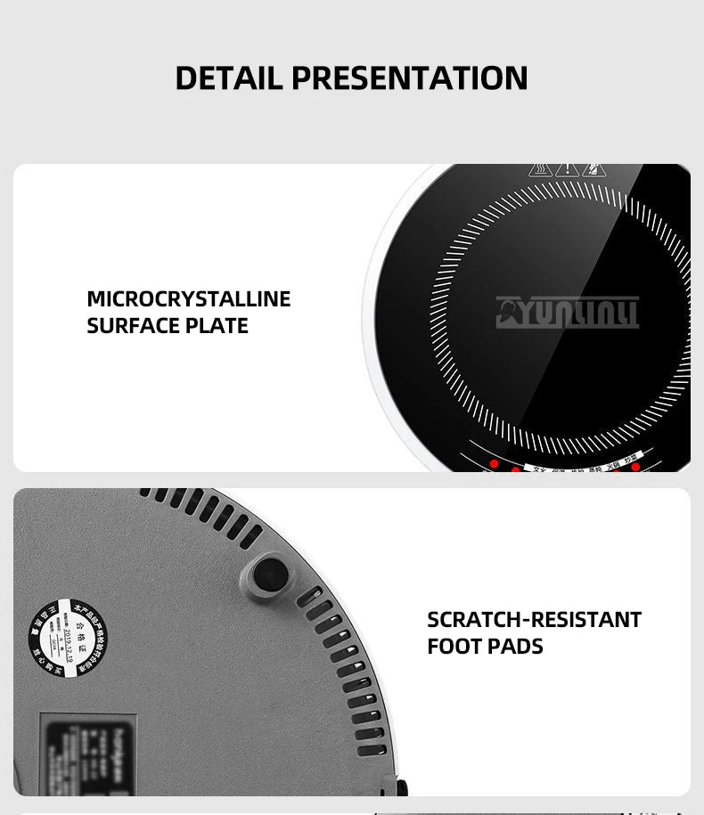 Kitchen Smart Cooktop Portable Induction Cooker Household 2200W Inductions Kochplatte High Power Fogao