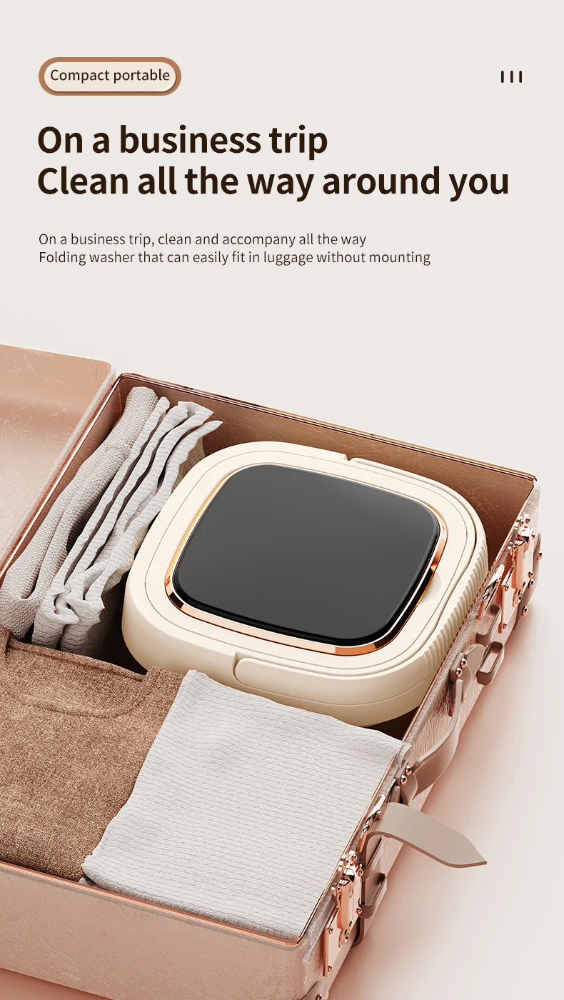 Folding washing machine 9L large capacity portable mini small washing machine underwear socks retractable automatic washing