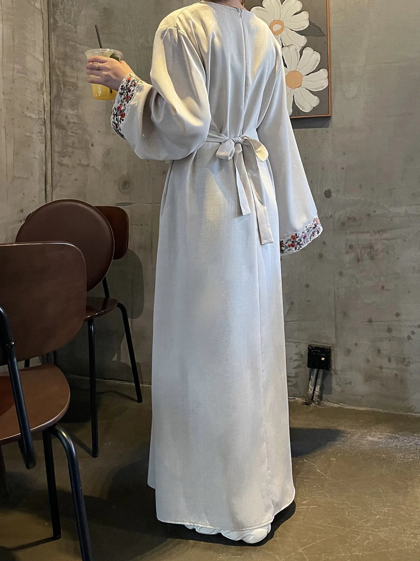 Modest Dress for Women Morocco Party Dubai Abayas Kaftan Islam Vestidos Arab Muslim Robe Embroidery Dresses Jalabiya Ramadan