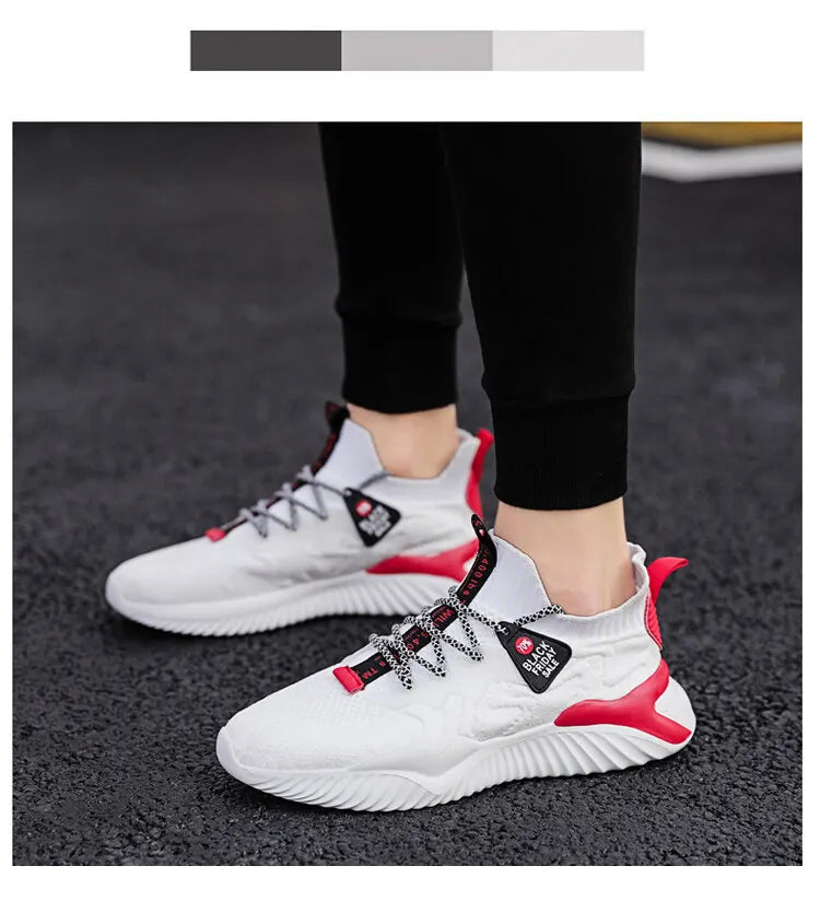 2022 Men Sneakers New Style Breathable Lace Up Men Mesh Shoes Fashion Casual No-slip Vulcanize Shoes Men Tenis Masculino