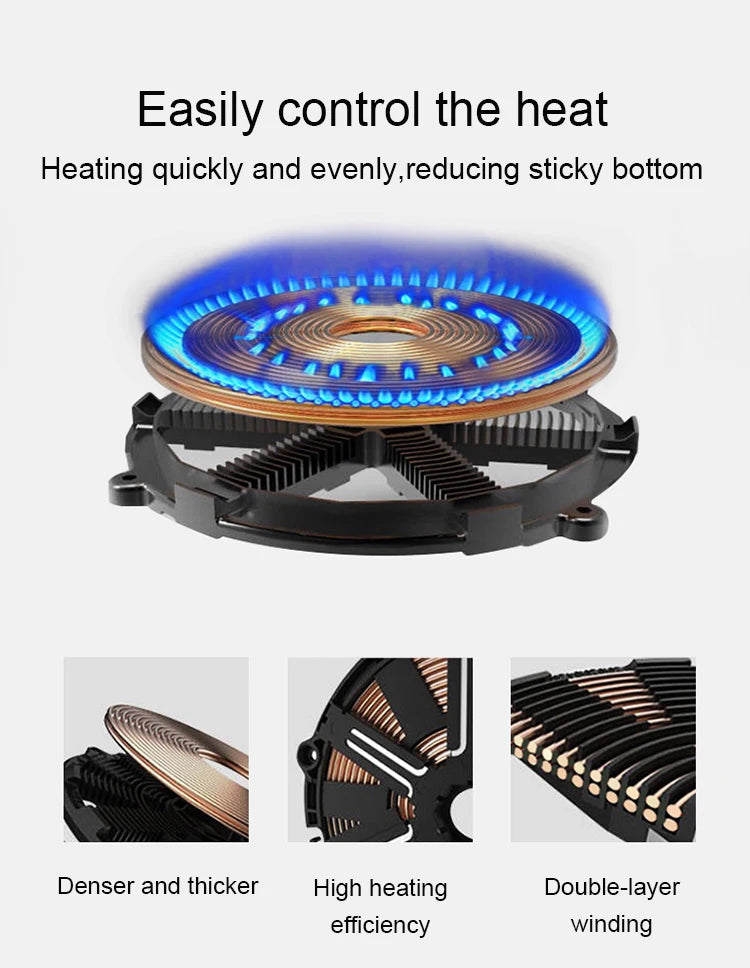 3500W High Power Electric Magnetic Induction Cooker Waterproof Hot Pot Oven Furnace Cooking Stove Kitchen Heater Cooktop