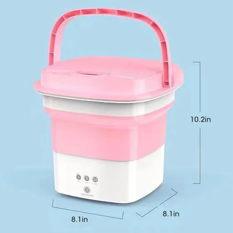 Folding Washing Machine For Clothes With Dryer Bucket Washing For Socks Underwear Mini Washing Machine With Drying Centrifuge