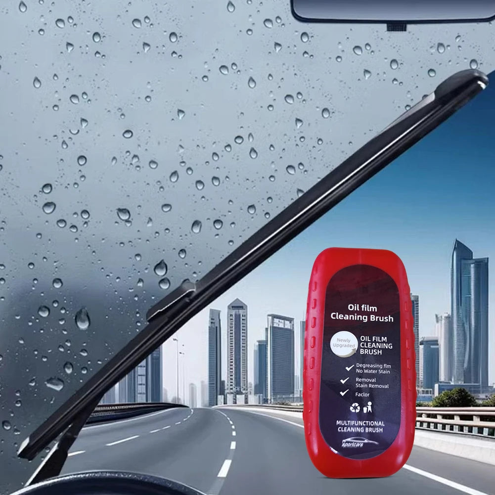 Car Windshield Cleaner Removes Dirt Oil Film Remover Car Glass Sponge Cleaning Brush Powerful Windshield Oil Film Stain Removal