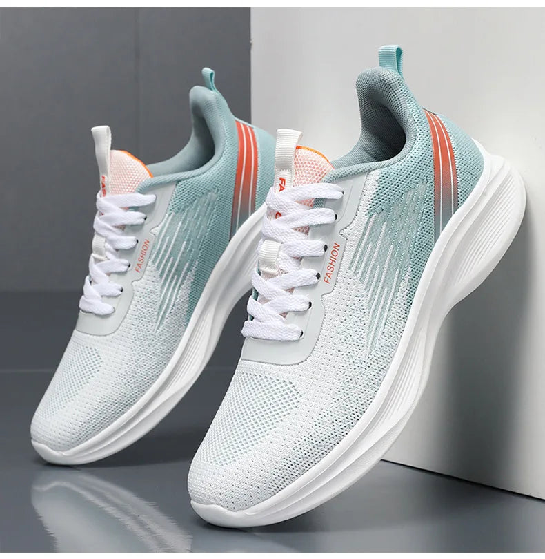2024 Men's Shoes Spring fashion Soft sole sports single shoes flying woven Casual style men's Running shoes sneakers