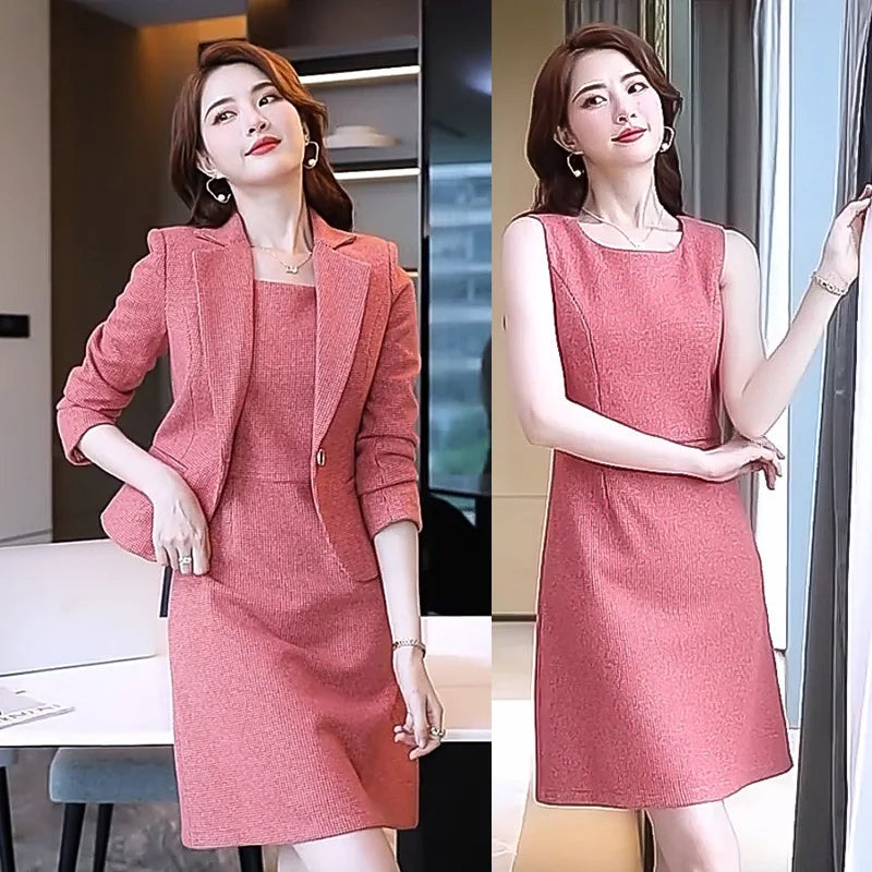 Spring and Autumn Long Sleeve Business Women's Clothing Suit Jacket Formal Wear Temperament Commute Work Clothes Slim Fit Slimmi