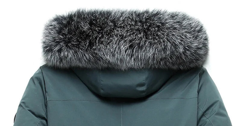 2023 Autumn Winter Men Windproof Down Jacket Coats Mens Warm White Duck Down Hooded Jacket Parkas Multi Pockets Overcoat Male