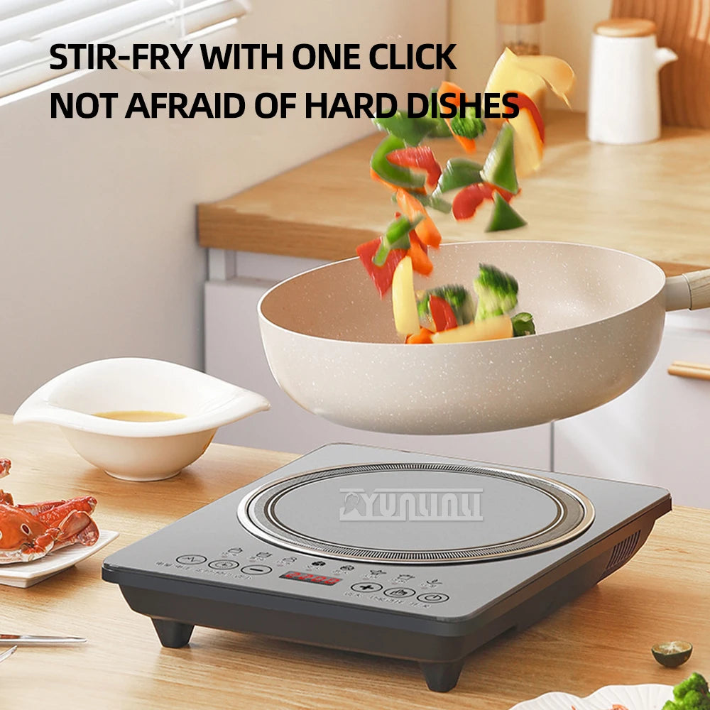 2200W Commercial Induction Cooker Household Multi-Functional Energy Saving Induction Cooker