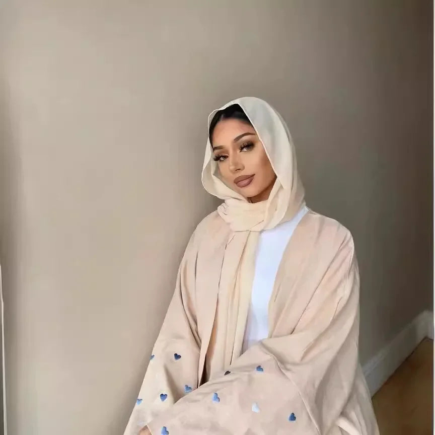 Modest Abaya Women Morocco Kaftan Embroidery Dresses Arabic Vestidos Jalabiya Eid Muslim Dubai Cardigan Long Robe Ramadan Abayas