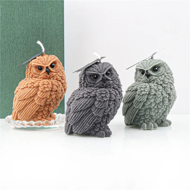 Halloween Cute Owl Candle Silicone Mold For Festive And Romantic Decoration Gypsum form Homemade Handicraft Gift Making Kitchen