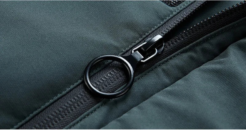 2023 Autumn Winter Men Windproof Down Jacket Coats Mens Warm White Duck Down Hooded Jacket Parkas Multi Pockets Overcoat Male