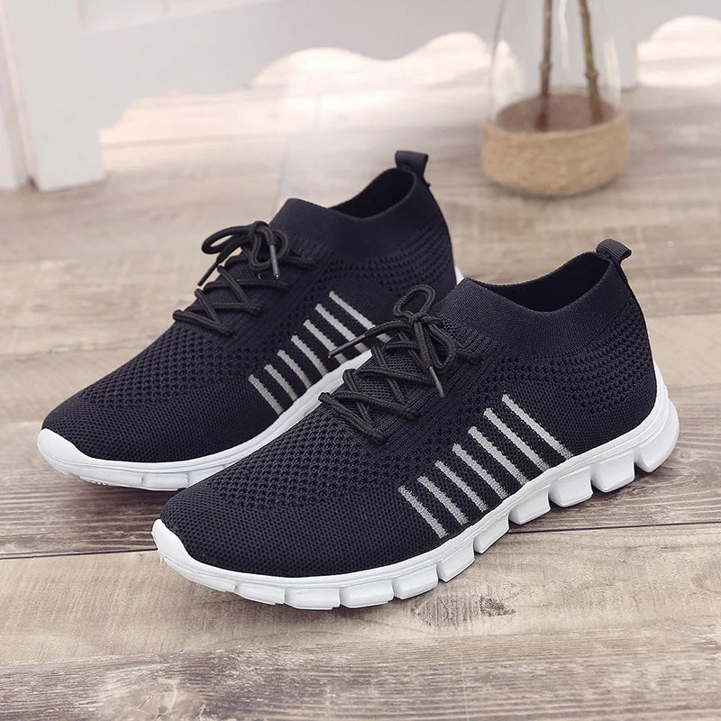 Women Mesh Breathable Shoes Slip on Flat Shoes Woman Tenis Ladies Casual Shoes Walking Footwear Sneakers Womens Vulcanize Shoes