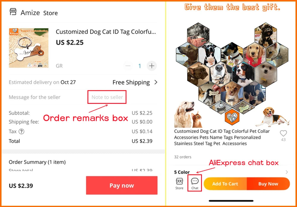 Personalized Pet Dog Tag Shiny Steel Free Engraving Kitten Puppy Anti-lost Collars Nameplate for Dog Address Tag Pet Accessoires