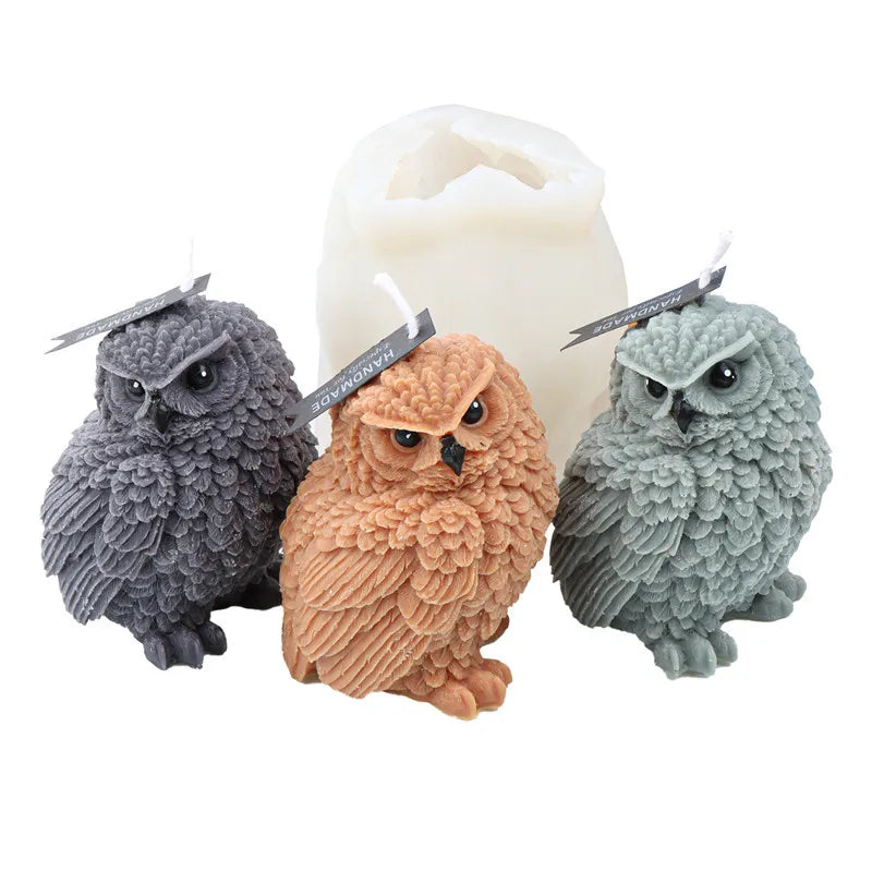 Halloween Cute Owl Candle Silicone Mold For Festive And Romantic Decoration Gypsum form Homemade Handicraft Gift Making Kitchen