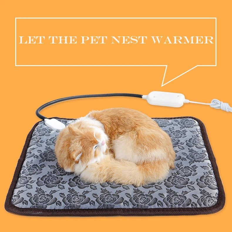 Pet Heating Pad Electric Blanket Dog Mattress Winter Warm Bed Waterproof Adjustable Anti-Bite Puppy Dog Pet Products
