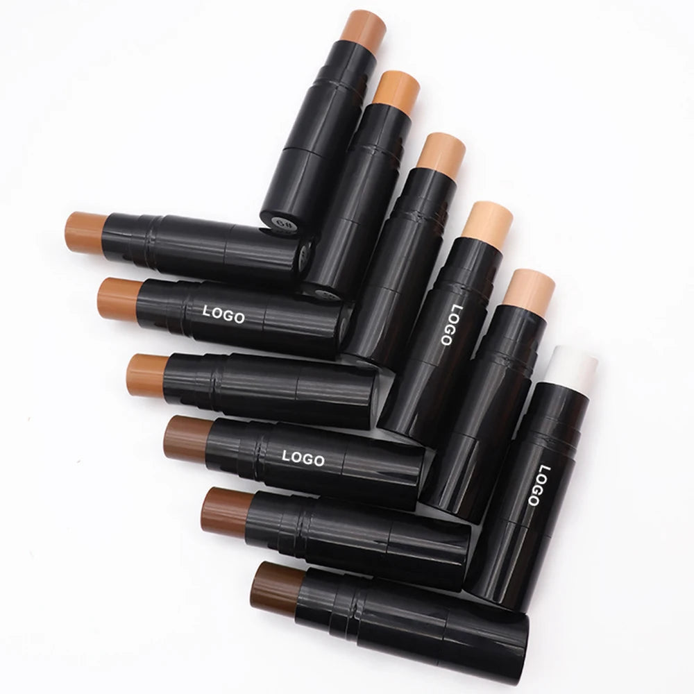 Double-headed Concealer Stick Private Label 2in1 Repairing Brightens Skin Tone Waterproof Sweatproof Trimming Face Makeup Custom