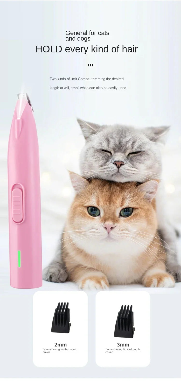 Dog Hair Trimmer Electric Dog Cutter Professional Pet Foot Hair Trimmer Cat Grooming Hairdresser Scissors Butt Ear Pedicator